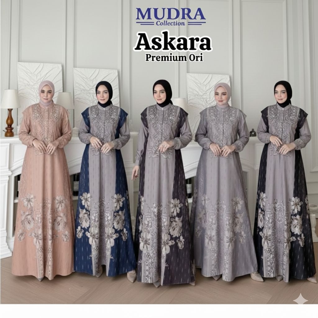 ASKARA GAMIS 100% PREMIUM ORI BAHAN PEACH LADY SIGNATURE