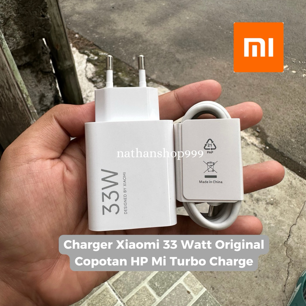 Charger Original 100% Cabutan Hp Xiaomi Redmi note 10, 10s, 10 Pro, Note 11 33Watt Turbo fast