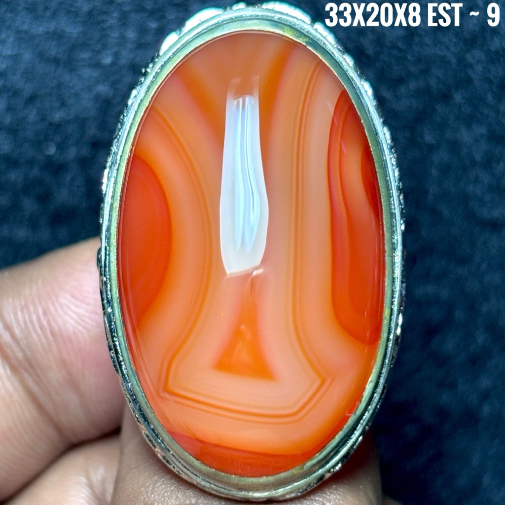 NATURAL BATU AKIK MOTIF LAM ALIF