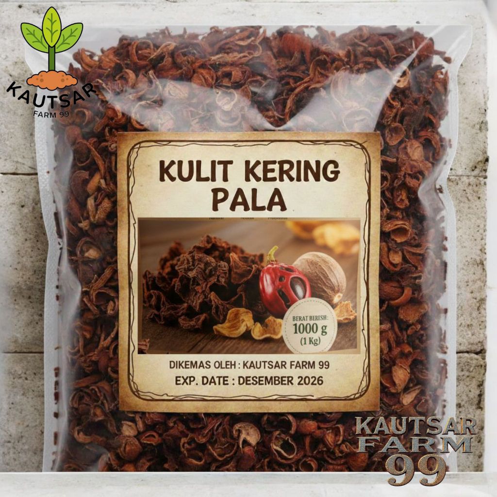 Kulit buah pala kering 1 Kg