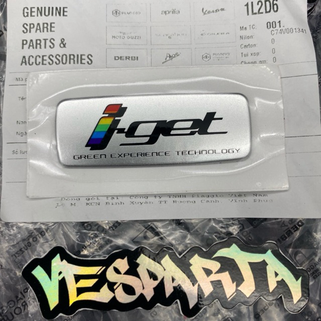 emblem stiker iget CVT vespa Sprint primavera GTS LX 125 original piaggio vespa