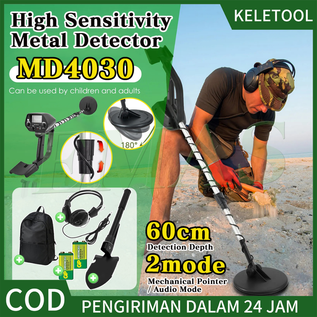 MD4030 Metal Detektor TIANXUN  Alat Logam Bawah  Alat Pendeteksi Joystick yang dapat disesuaikan  Me