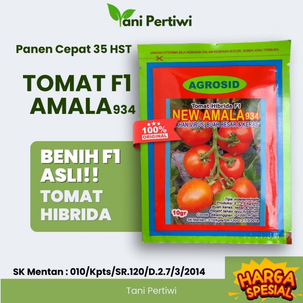 Benih Tomat New Amala F1 Original Agrosid 10gr