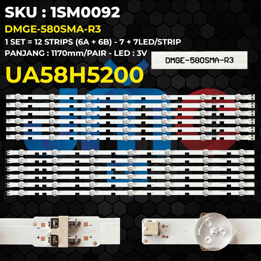 Backlight TV Samsung 58 inch UA58H5200 58H5200 DMGE-580SMA-R3