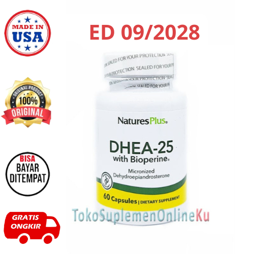 Nature's Natures Plus Dhea 25 with Bioperine | Suplemen Anti Penuaan | NaturesPlus