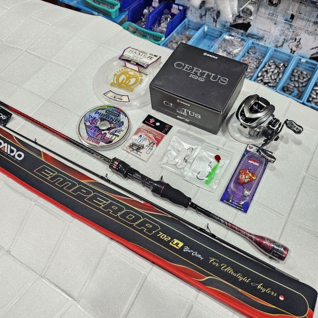 1 Set BC || JORAN DAIDO EMPEROR III 3 BAITCASTING 702  VS Reel BC Iroly Certus 100BFS SW (Handle Kir