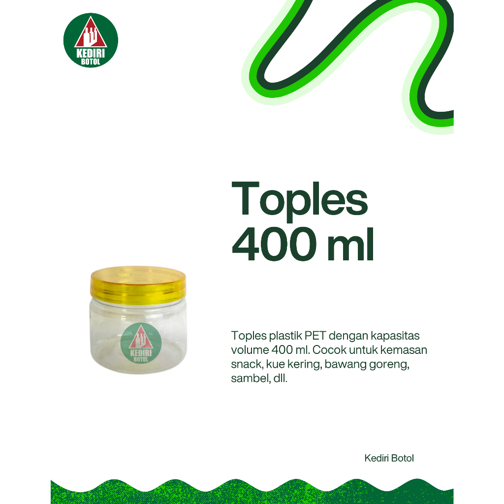 Toples Plastik 400ml tutup plastik  | Tempat Kue Kering | Toples Viral | Toples Kue kering Plastik 4