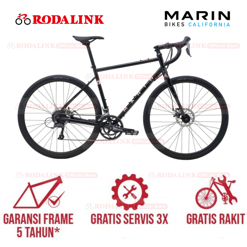 Marin Sepeda Gravel Touring Nicasio 1 – CrMo Steel Frame 700C, 2x8 Shimano Touring Bike