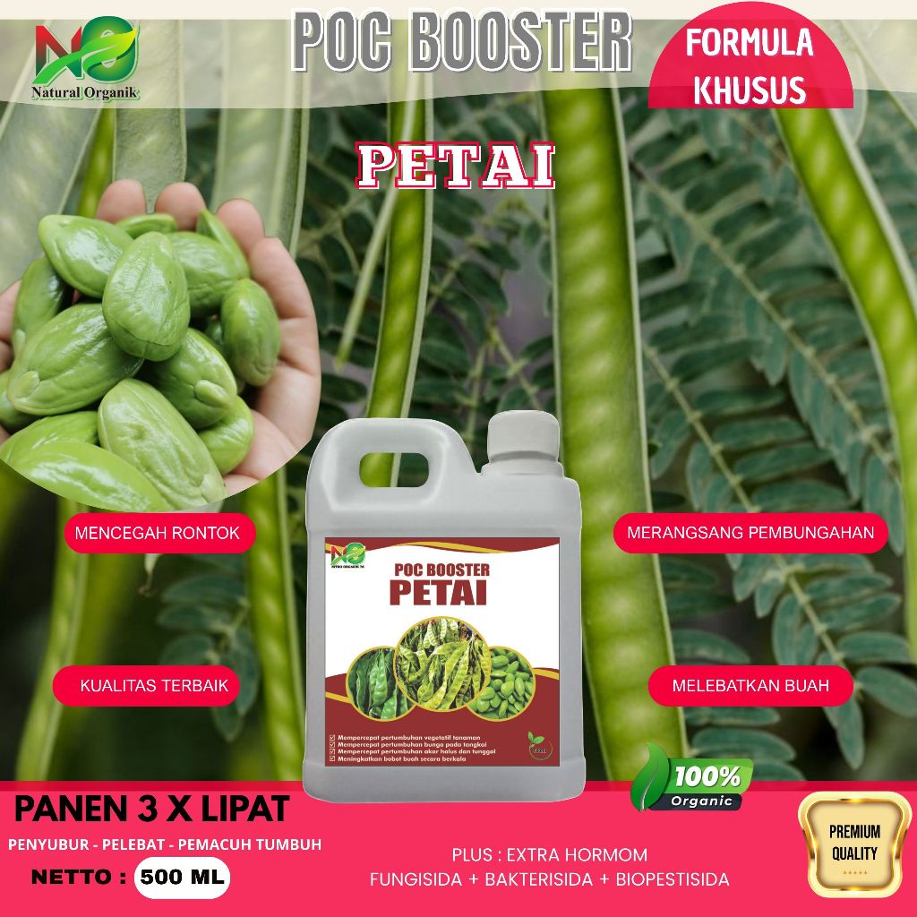 Pupuk Booster Pete 500ml - Pupuk Organik Cair Pelebat Dan Perangsang Buah Pete