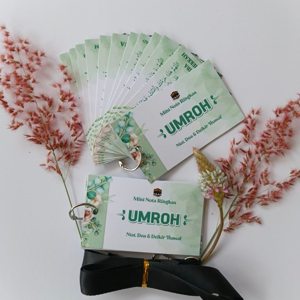 Mini Nota Ringkas Umroh adalah buku saku praktis berisi kumpulan niat, doa, dan dzikir lengkap yang 