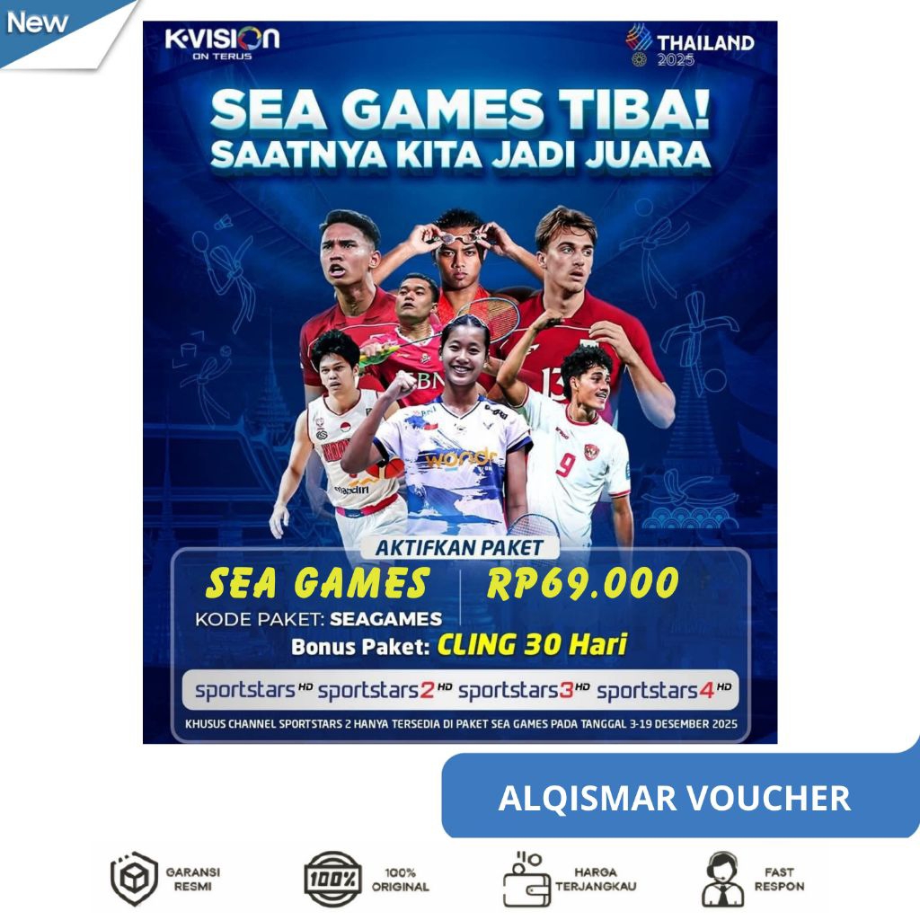 TV Voucher PAKET SEA GAMES K-Vision Pesta Olahraga Terbesar Se-asia Tenggara Tuan Rumah Thailand