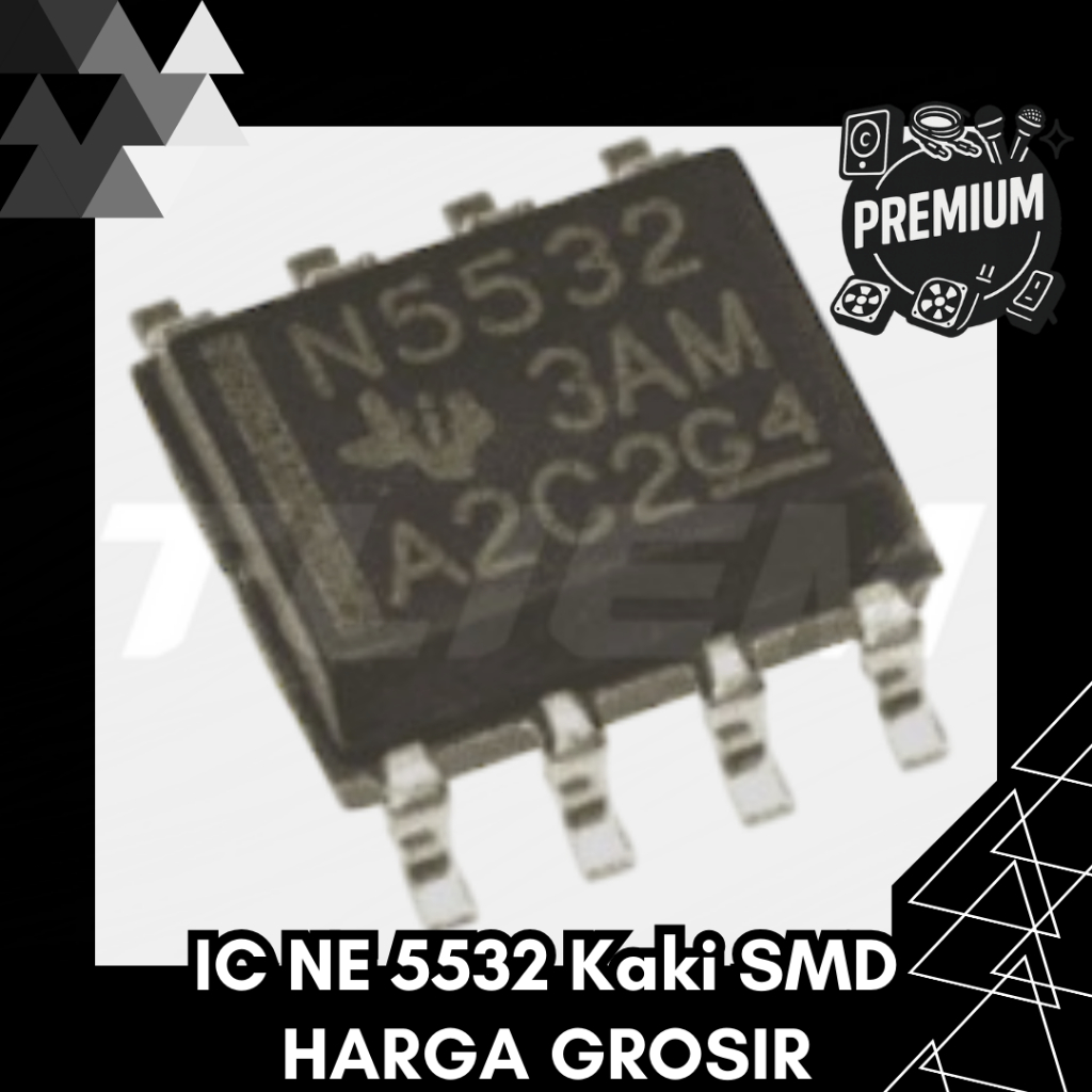 DIJAMIN ORIGINAL IC NE5532 SMD 8 Pin Texas Instruments