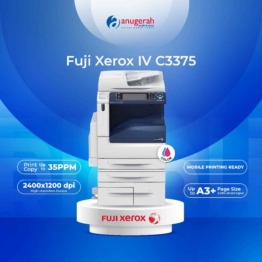 Fuji Xerox ApeosPort-IV C3375 – Mesin Fotocopy Warna A3 Multifungsi (Print, Copy, Scan, Fax Opsional