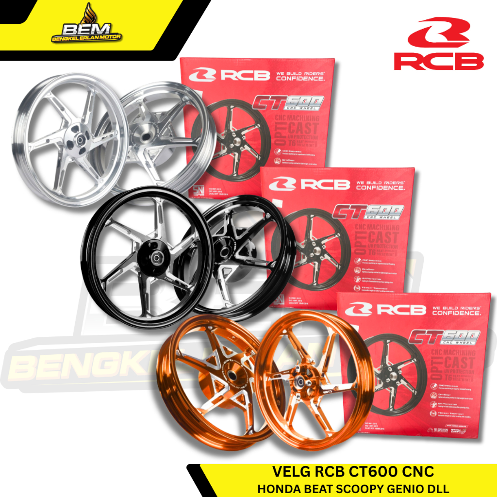VELG RACING RCB CT600 ALL BEAT SCOOPY GENIO VARIO 110 KARBU CT600 CNC