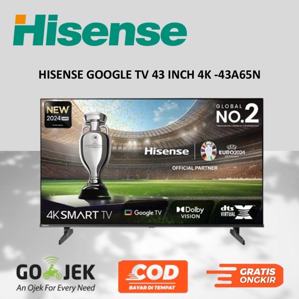 HISENSE GOOGLE TV 43 INCH 4K -43A65N