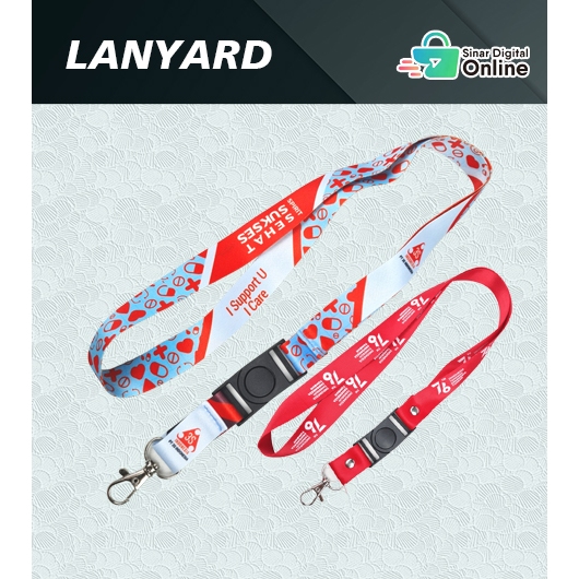 Tali ID Card Lanyard Custom 2 Cm | 2 sisi Bolak Balik