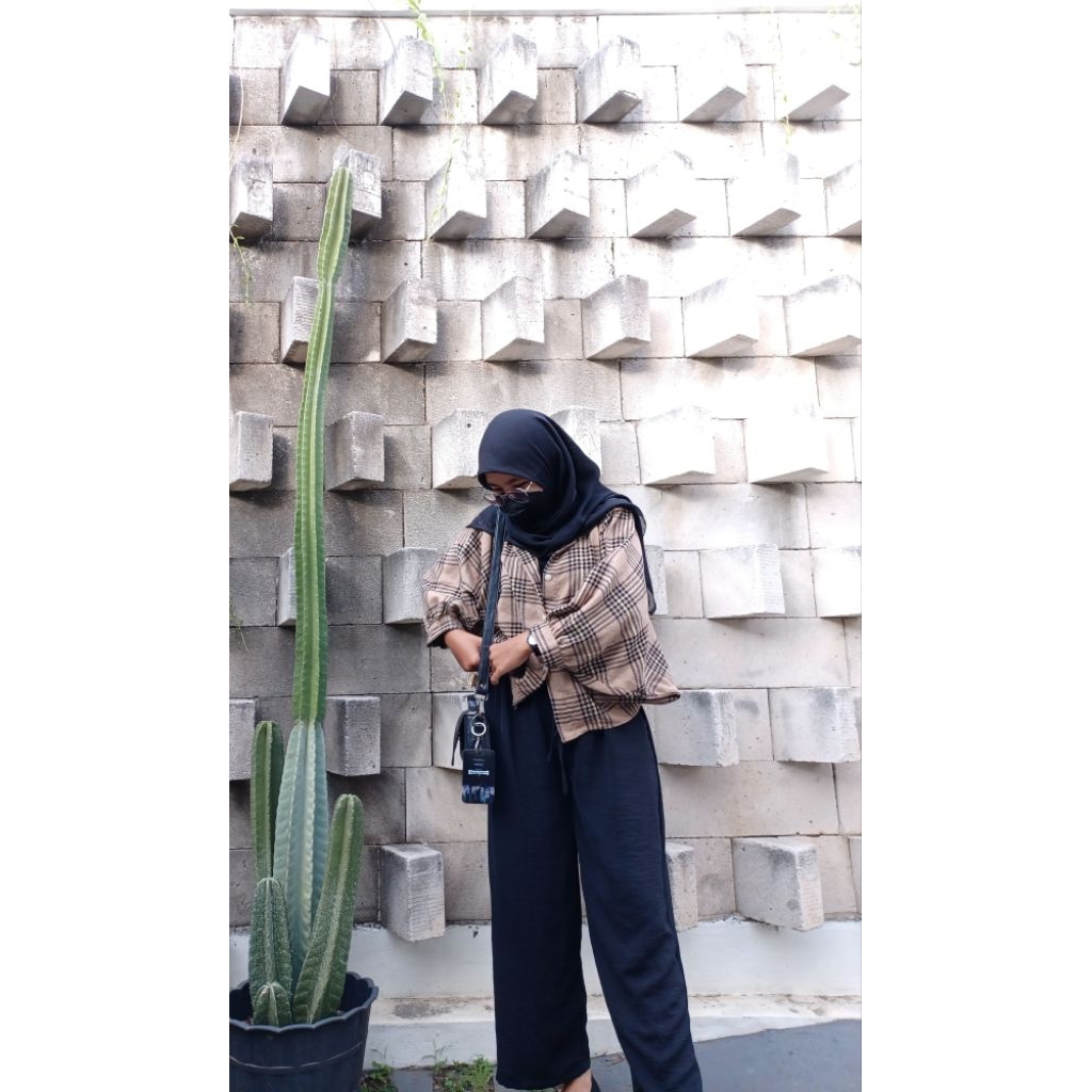 KEMEJA BATWING FLANEL KEMEJA WANITA OVERSIZE