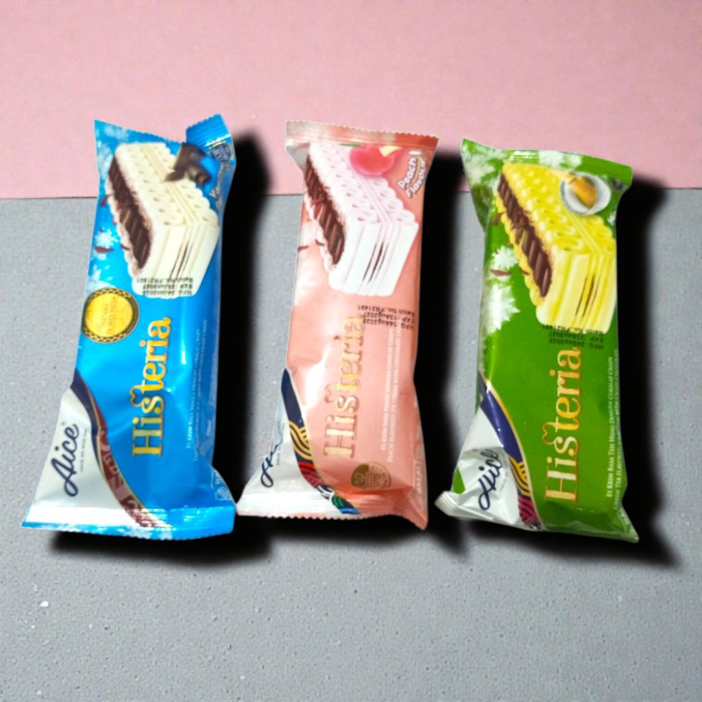 Es Krim Ice Cream Eskrim Aice Histeria Vanilla Peach Matcha Bandung Cimahi