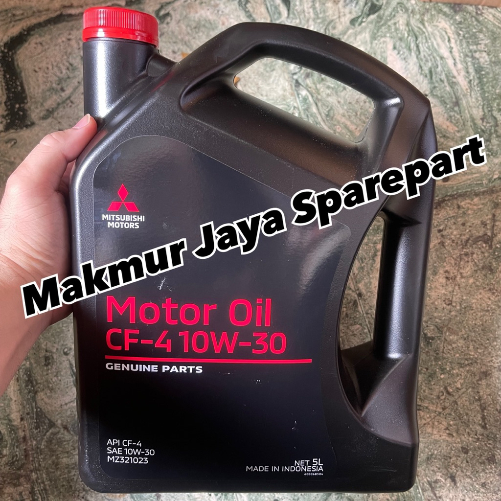 OLI MESIN MITSUBISHI CF-4 SAE 10W-30 GENUINE OIL DIESEL PAJERO SPORT TRITON 5 LITER SEMI SINTETIS MZ