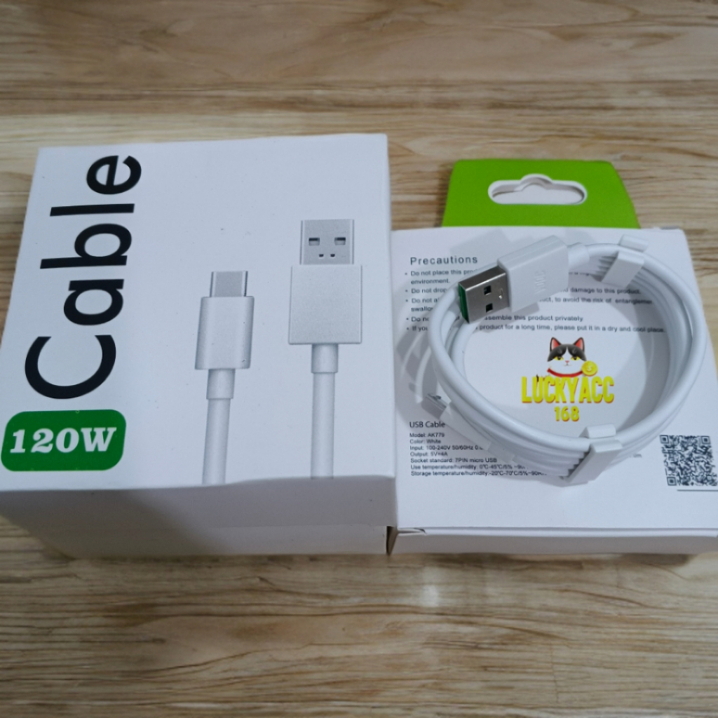 KABEL DATA OPOO 120W SUPERVOOC / PENGISIAN CEPAT / SUPPORT UNTUK SEMUA HP