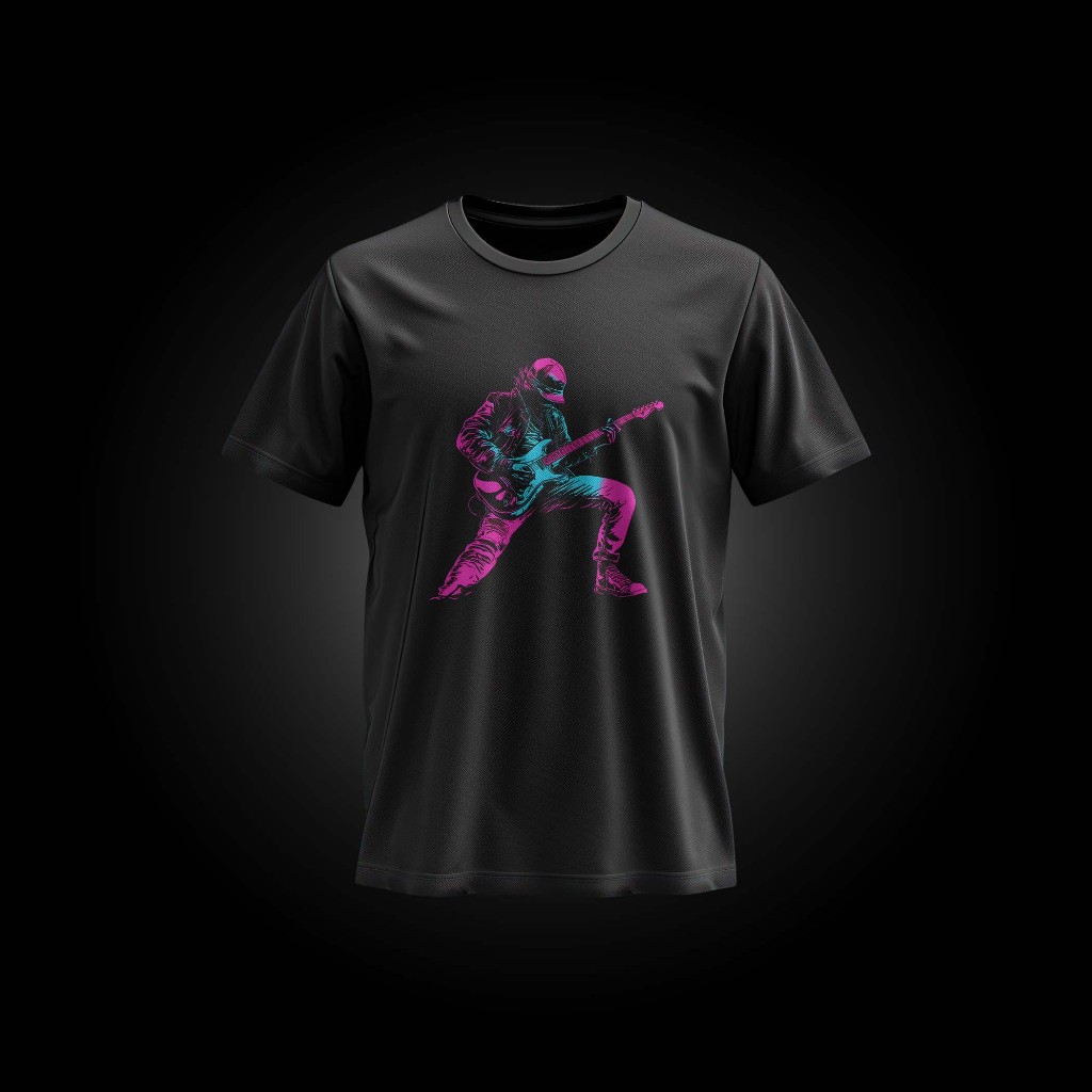 VOOSH OFFICIAL - Kaos Distro Premium Original - CYBERPUNK GUITARIST - MS010K