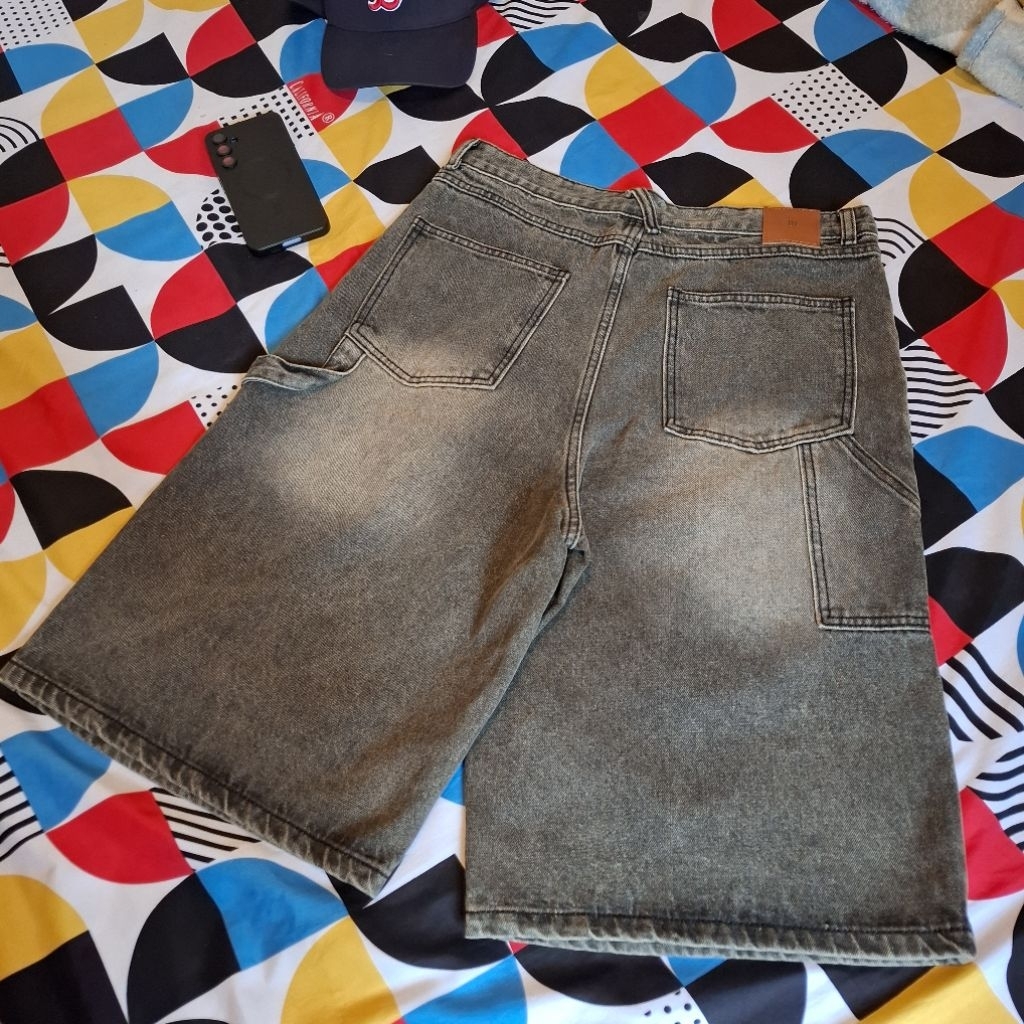Dimitri Black Carpenter Jorts y2k Grey Washing