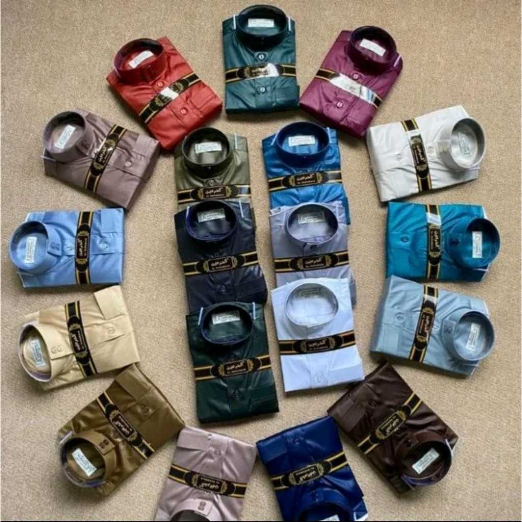 Jubah Al Haramain Kemeja Lengan Manset Polyester