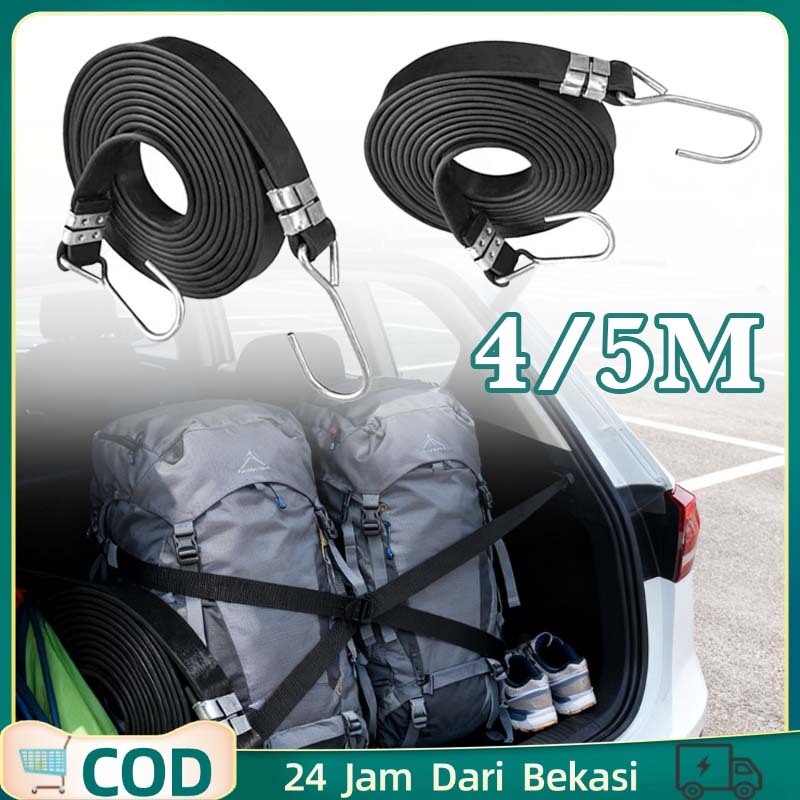 4/5m Tali Karet Motor Karet Tali Motor Pengikat Barang Tali Karet Pengikat Tali Pengikat Barang