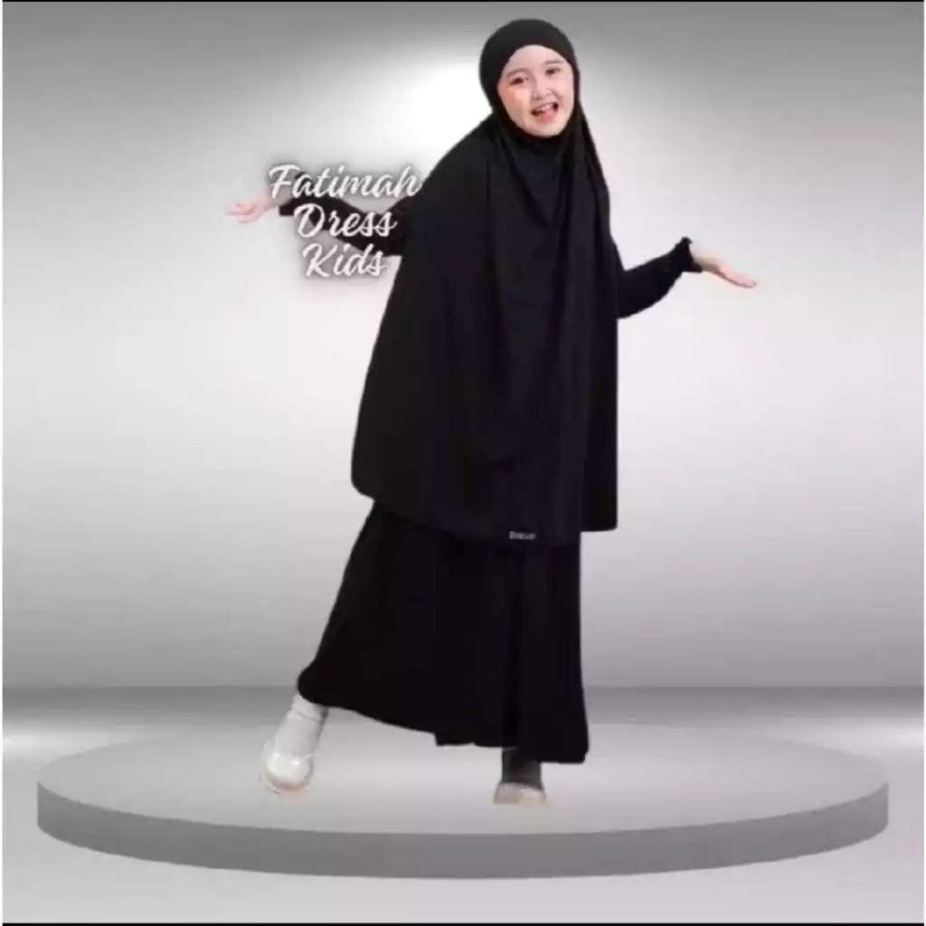 Gamis Anak Perempuan Jersey Muslim 3-13 Tahun & Dress Jubah Abaya Pakaian Ngaji Manasik Haji TK Keci