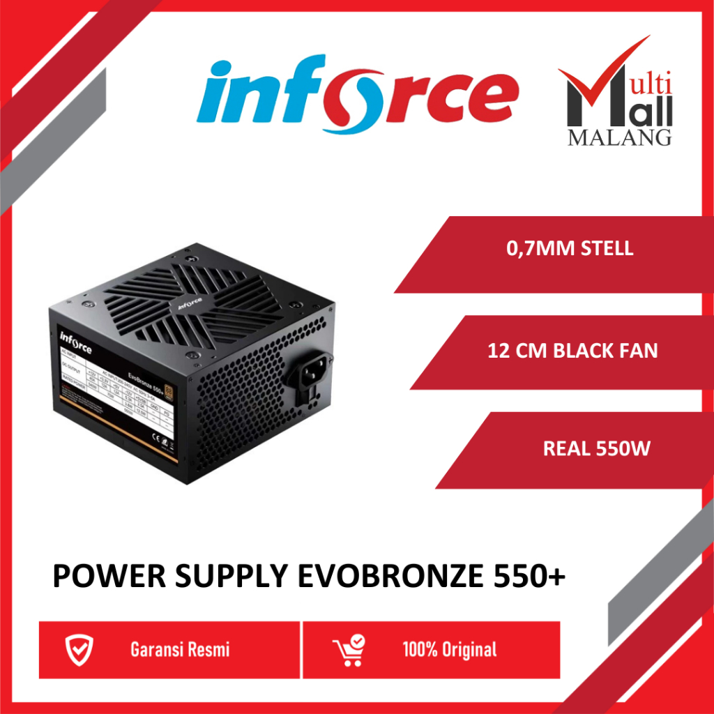 Inforce Power Supply Evobronze 550 Watt 80 Plus - PSU 550W