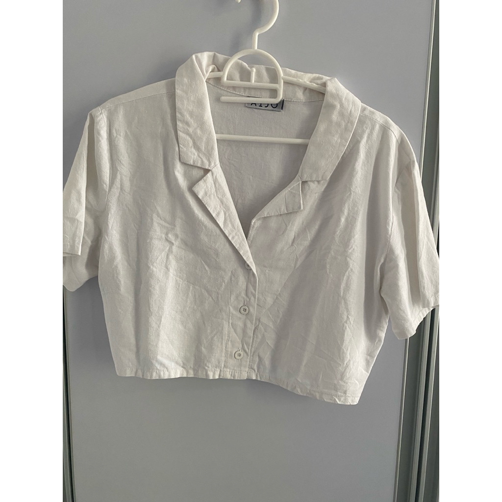 [PRELOVED] Aijo Crop Top | Kemeja Crop Top