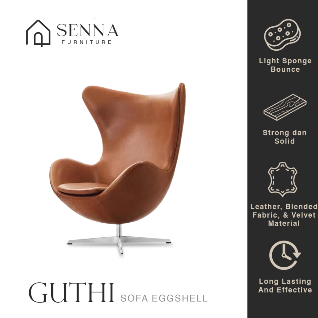 GUTHI Sofa Eggshell Lounge Chair Kursi Santai Eames Sofa