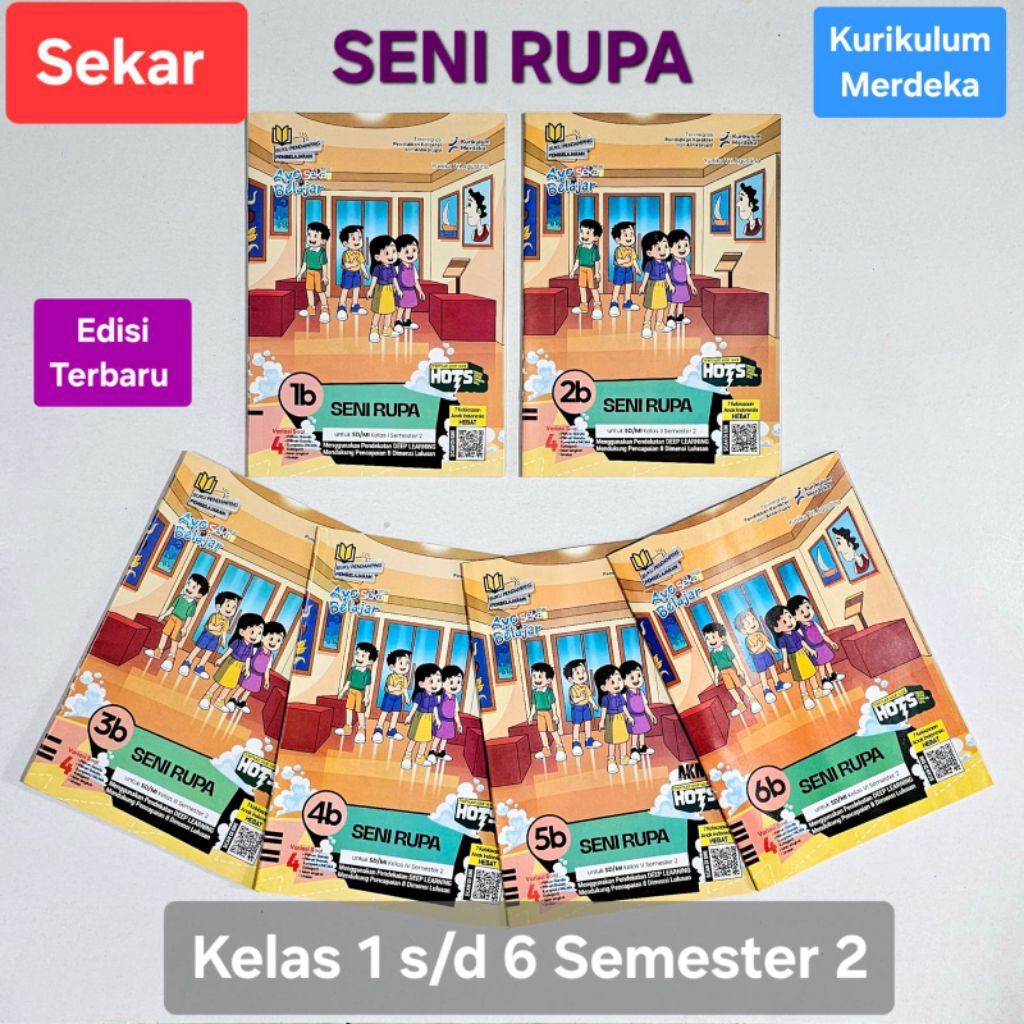 LKS Sekar Ayo Belajar Seni Rupa Kelas 1,2,3,4,5,6 SD/MI Semester 2 2025/2026 Kurikulum Merdeka