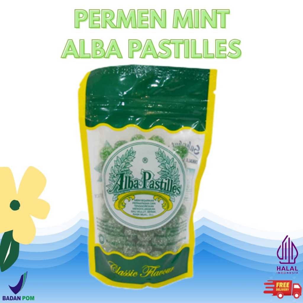 Permen Mint Alba Pastilles Kemasan Pouch 100g