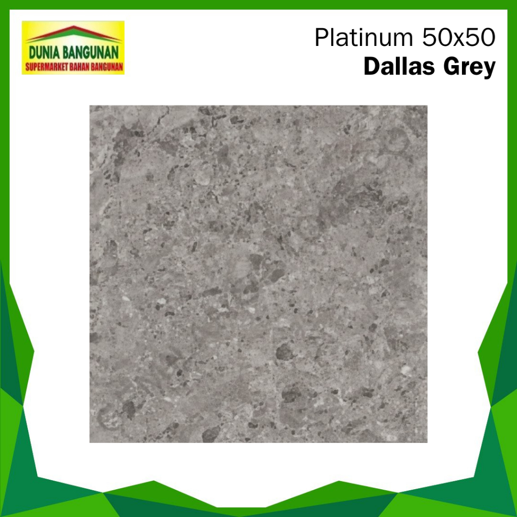 Keramik 50x50 Lantai Platinum Dallas Grey Keramik Lantai Glossy Abu