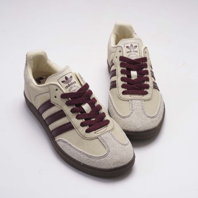 Adidas Samba OG Wonder White Maroon Women