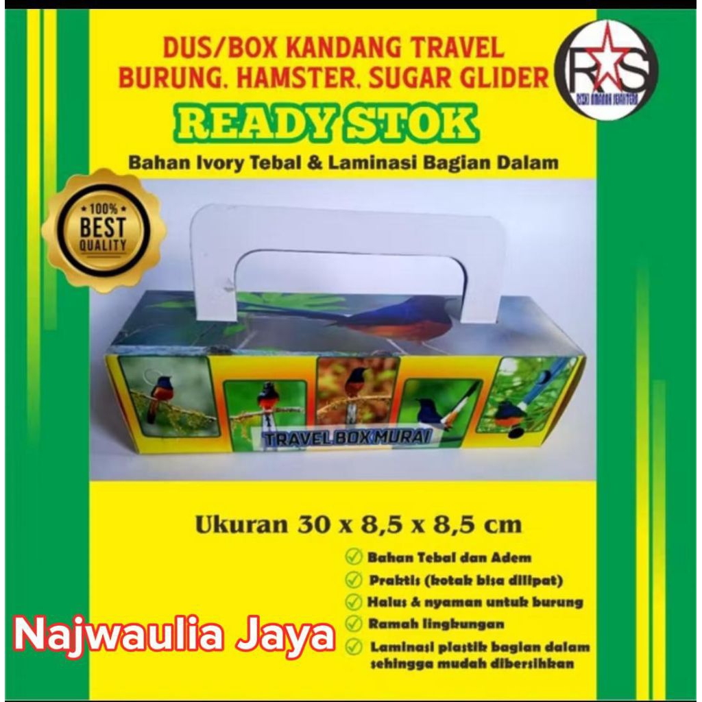 Kotak/Box/Dus Burung Murai Elegan dan Kuat - Travel Box Burung Murai