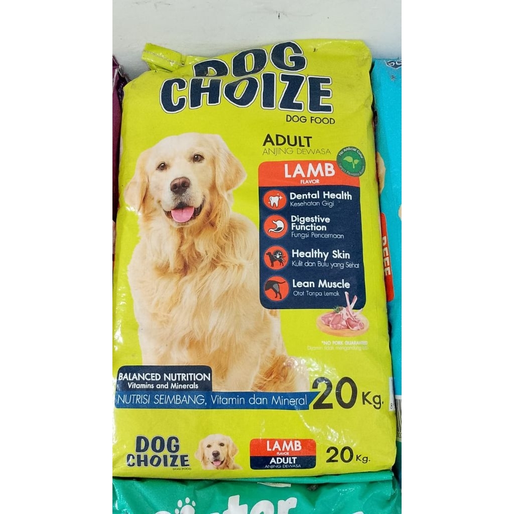 Makanan Anjing DOG CHOIZE LAMB 20 KG