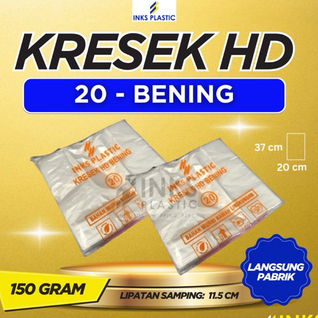 KRESEK HD BENING 20 KANTONG KRESEK BENING TRANSPARAN