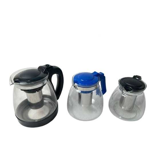 TEAPOT //TEKO KACA  plus SARINGAN -  untuk teh / kopi 2000ml/1500ml/1100ml