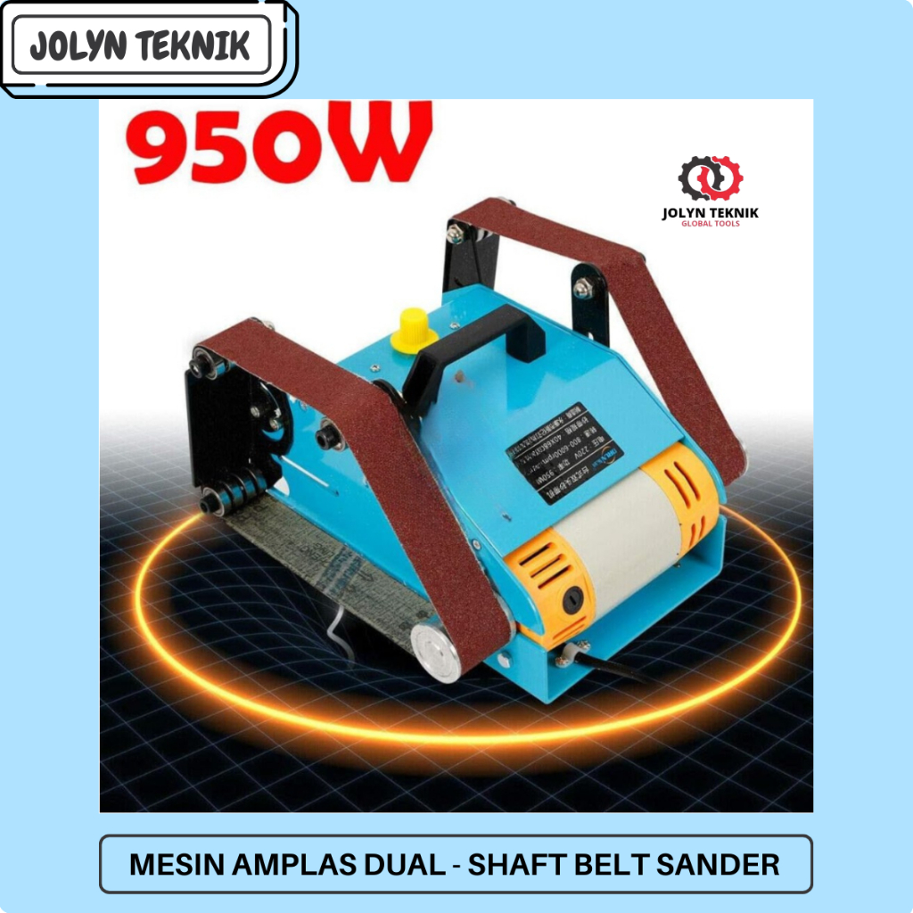 Mesin Amplas Dual-Shaft Belt Sander mesin amplas Portable amplas DOUBLE BELT SANDER 950W