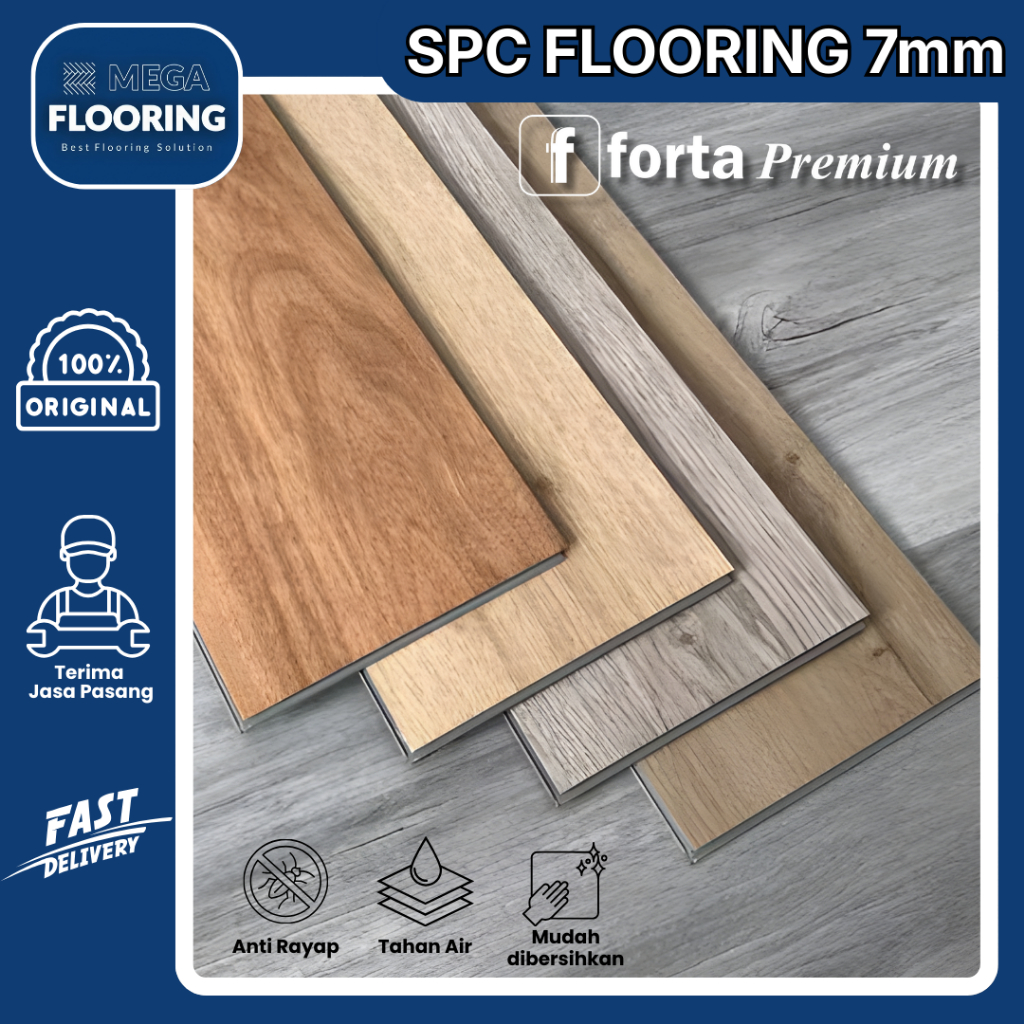 (PROMO) LANTAI SPC 7mm SPC Click | SPC FLOORING HARGA PER BOX TERMURAH