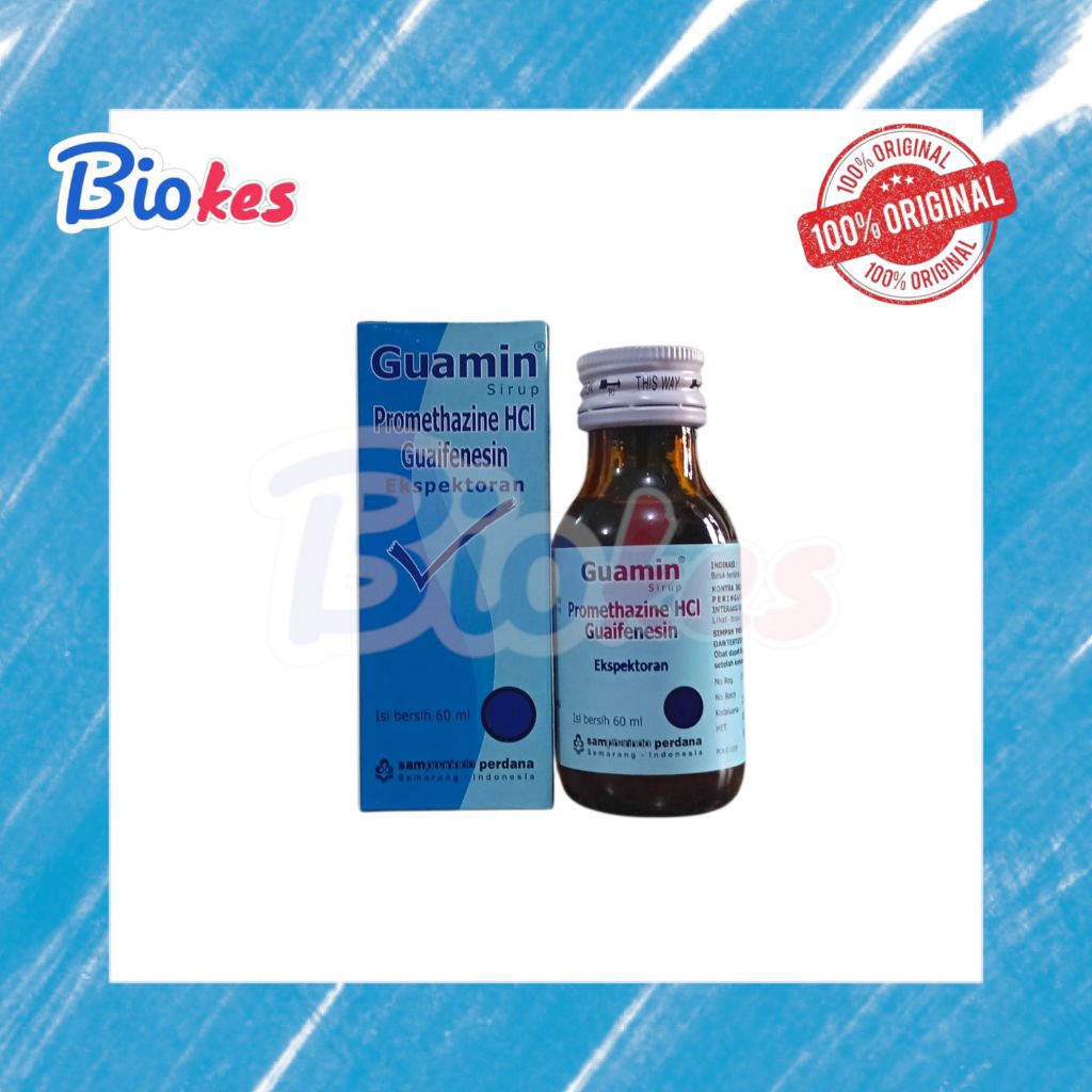 GUAMIN EKSPEKTORAN SIRUP 60ML mengatasi batuk berdahak yang disertai alergi