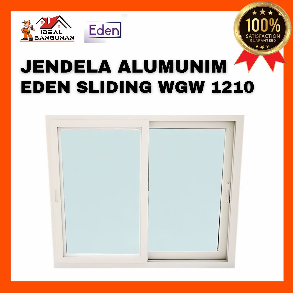 JENDELA ALUMUNIUM EDEN SLIDING WGW1210 PUTIH | JENDELA GESER EDEN KASA ANTI NYAMUK | JENDELA