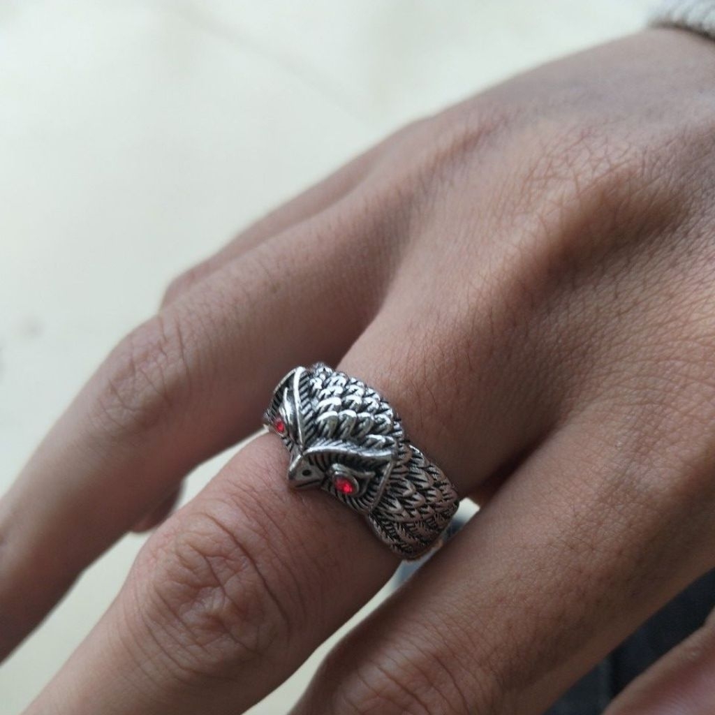 cincin owl cincin burung hantu mata merah