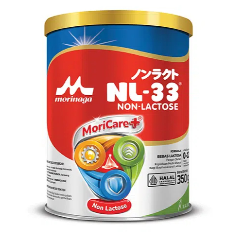 SUSU MORINAGA NL - 33 NON LACTOSE 350 GR/USIA 0-12 BULAN/NON LAKTOSA/TANPA LAKTOSA
