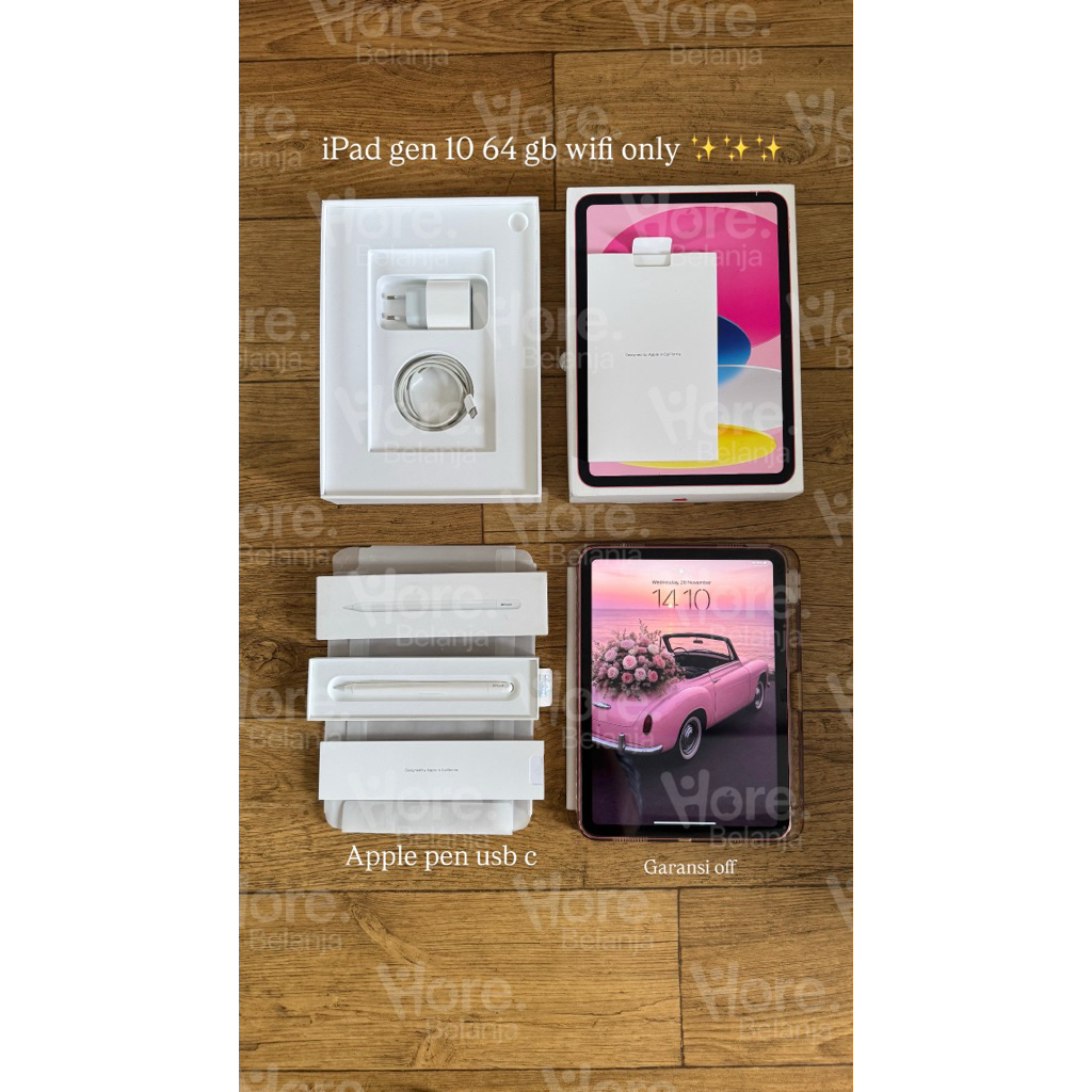 iPad gen 10 64 gb wifi only dan apple pencil usb c