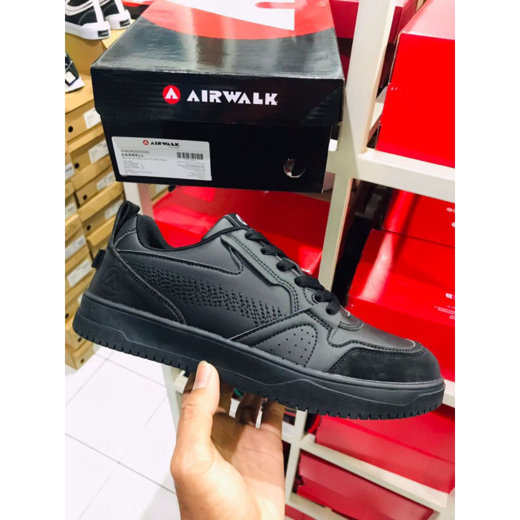 BIG SALE AIRWALK CORTEZ FULL BLACK HITAM [AIWX8113209533] ORIGINAL SEPATU CASUAL/SEKOLAH/SNEAKERS