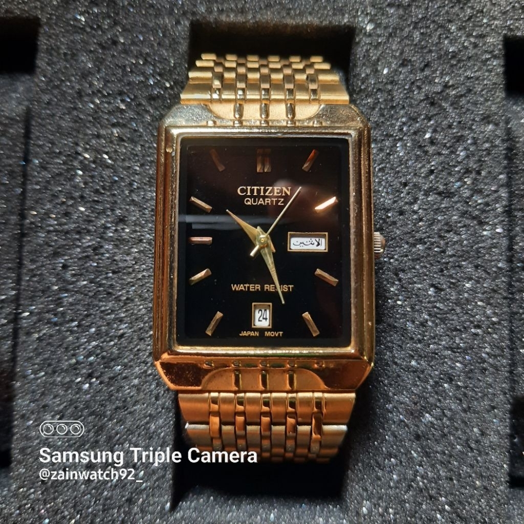 Jam Tangan Pria Citizen Tank Quartz Date Arabic Vintage ORIGINAL