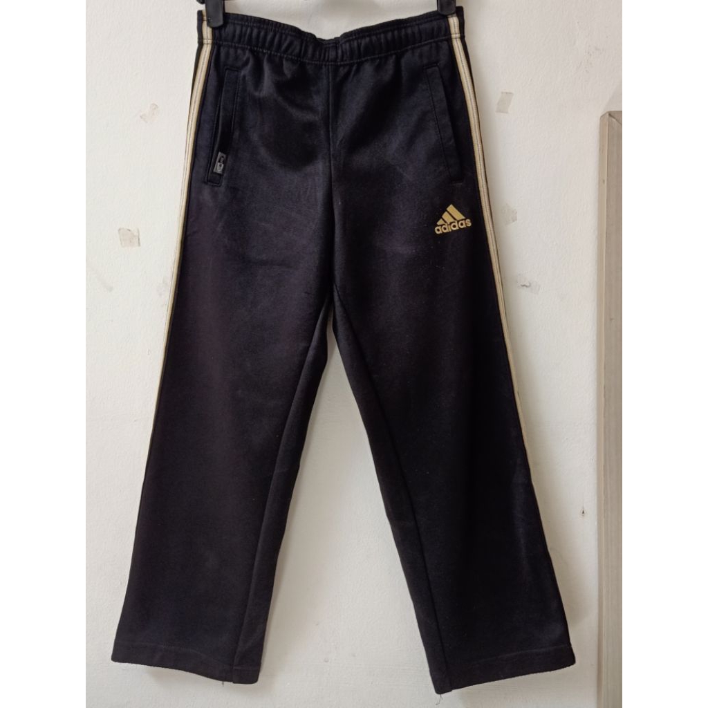 Adidas Climate Celana training olahraga Anak Sportwear Sweatpants Gold Black Jogger Trackpants Pria 